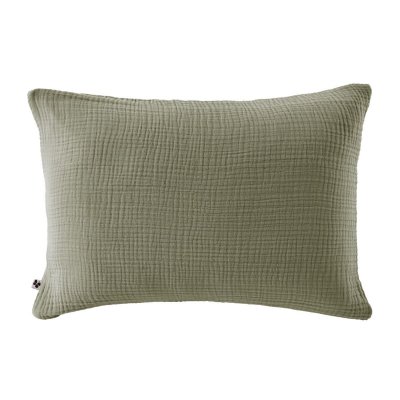ALTOBUY Taie d'oreiller 50x70cm gaze de coton coloris Romarin - INALIA -