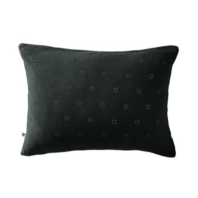 ALTOBUY Taie d'Oreiller 50x70cm Gaze de Coton Sapin &agrave; Fleurs Ajour&eacute;es - OUREA MOTIF -