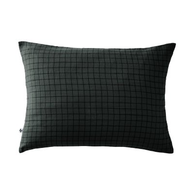 ALTOBUY Taie d'Oreiller 50x70cm Gaze de Coton Sapin &agrave; Petits Carreaux - OUREA MOTIF -