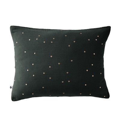 ALTOBUY Taie d'Oreiller 50x70cm Gaze de Coton Sapin &agrave; Pois Dor&eacute;s - OUREA MOTIF