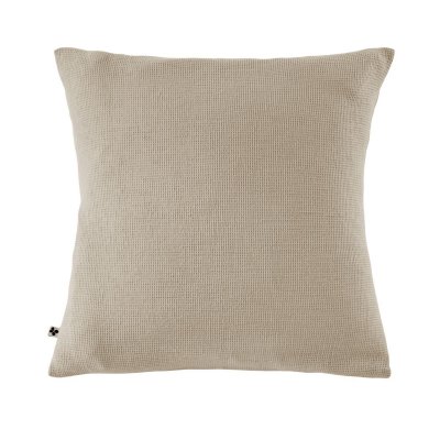 ALTOBUY Taie d'oreiller 60x60cm en coton nid d'abeille coloris Ficelle - ALMARA -