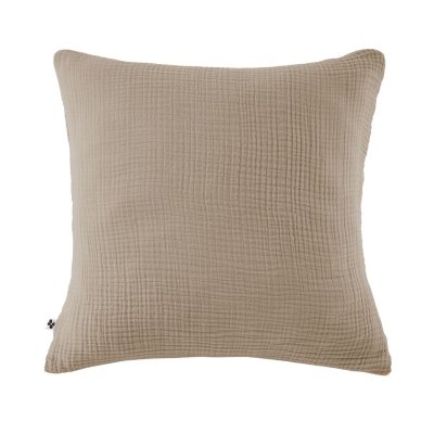 ALTOBUY Taie d'oreiller 60x60cm gaze de coton coloris Ficelle - INALIA -