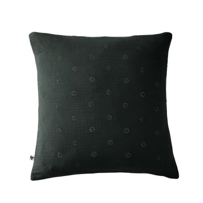 ALTOBUY Taie d'Oreiller 60x60cm Gaze de Coton Sapin &agrave; Fleurs Ajour&eacute;es - OUREA MOTIF -
