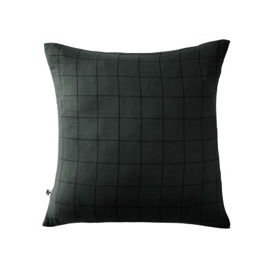 ALTOBUY Taie d'Oreiller 60x60cm Gaze de Coton Sapin &agrave; Grands Carreaux - OUREA MOTIF -