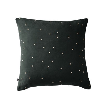 ALTOBUY Taie d'Oreiller 60x60cm Gaze de Coton Sapin &agrave; Pois Dor&eacute;s - OUREA MOTIF -