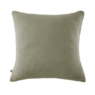 ALTOBUY Taie d'oreiller 80x80cm gaze de coton coloris Romarin - INALIA -