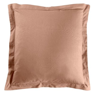 DOUCEUR D INTERIEUR Taie d'oreiller carr&eacute;e 63x63 cm - 100% coton - Rose p&acirc;le