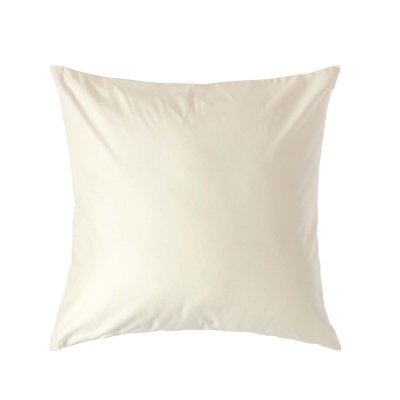 HOMESCAPES Taie d'oreiller Cr&egrave;me 100% coton Egyptien 1000 fils 60 x 60 cm