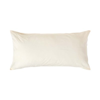 HOMESCAPES Taie d'oreiller Cr&egrave;me 100% coton Egyptien 200 fils 40 x 80 cm