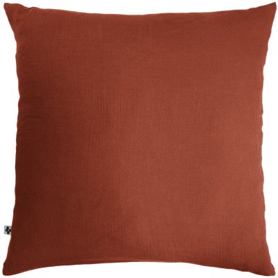 L EFFET PAPILLON Taie d'oreiller Double Gaze de Coton 60 x 60 cm Terracotta (Orange) Orange