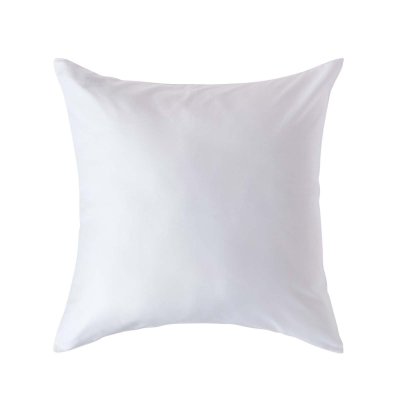 HOMESCAPES Taie d'oreiller en 100% coton Bio 400 fils Blanc, 60 x 60 cm