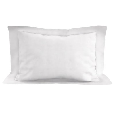 SOLEIL D OCRE Taie d'oreiller en coton 57 fils 50x70 cm UNI blanc, par