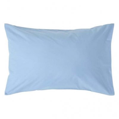 HOMESCAPES Taie D'oreiller En Coton &Eacute;gyptien Bleu 200 Fils - 50 X 75cm Env.
