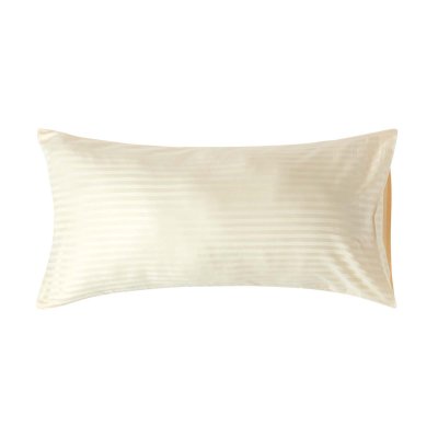 HOMESCAPES Taie d'Oreiller en coton &eacute;gyptien Jaune pastel - 330 fils- 50 x 90 cm