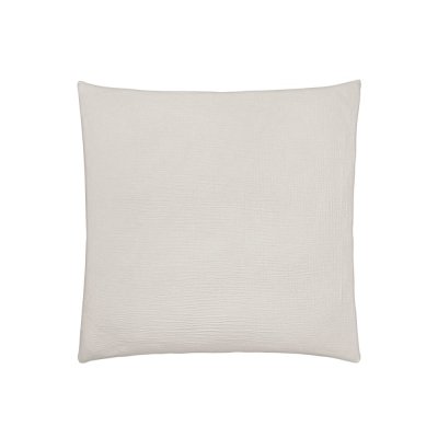 ESSIX Taie d'oreiller en gaze de coton lav&eacute;e Tendresse Greige 65x65 cm