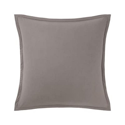 OLIVIER DESFORGES Taie d'oreiller en percale de coton ardoise 65 x 65 cm