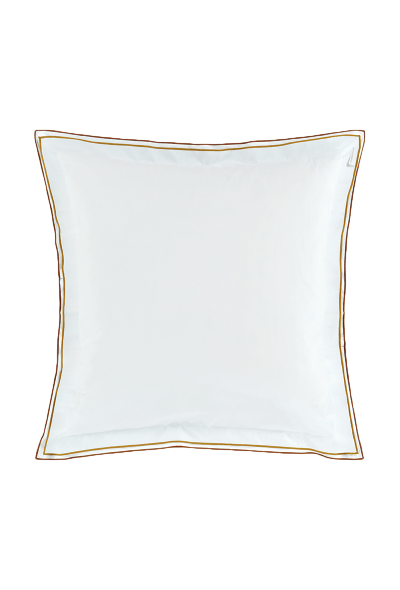 DESIGNERS GUILD Taie d'oreiller en percale de coton Marron et Ocre 65x65 cm