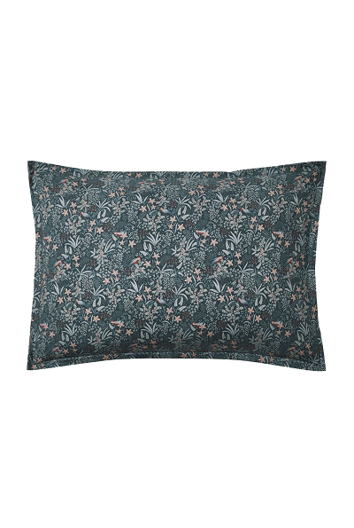 ESSIX Taie D'oreiller En Percale De Coton, Ode Nocturne Vert-