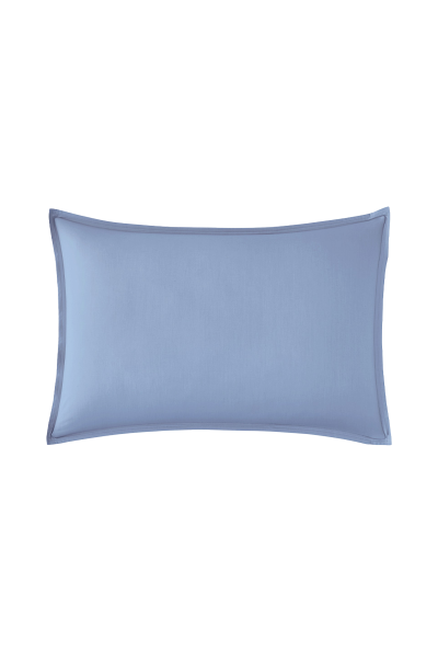 ESSIX Taie d'oreiller en percale de coton, Premi&egrave;re, Bleu olympe, 