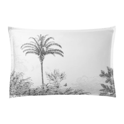 ALEXANDRE TURPAULT Taie d'oreiller en satin de coton bio, imprim&eacute;e, Amazone