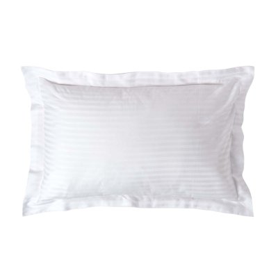 HOMESCAPES Taie d'oreiller en satin de coton &eacute;gyptien Blanc 330 fils