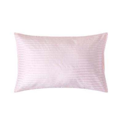 HOMESCAPES Taie d'oreiller en satin de coton Egyptien Rose 330 fils 50 x 75 cm