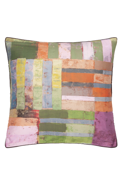 DESIGNERS GUILD Taie d'oreiller en satin de coton multicolore 65x65