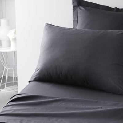 MAISON LEFEBVRE Taie d'oreiller Essential 50x70cm fusain coton 57F
