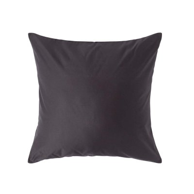 HOMESCAPES Taie d'oreiller Gris fonc&eacute; 100% coton Egyptien 1000 fils 60 x 60 cm