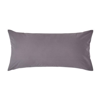HOMESCAPES Taie d'oreiller Gris fonc&eacute; 100% coton Egyptien 200 fils 40 x 80 cm