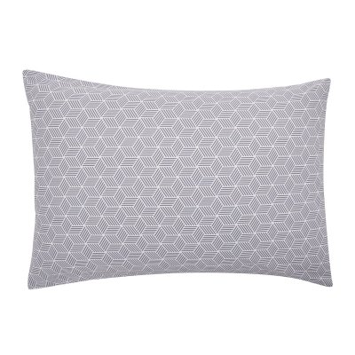 ORIGIN Taie d'oreiller imprim&eacute;e en bambou blanc et noir 50x70