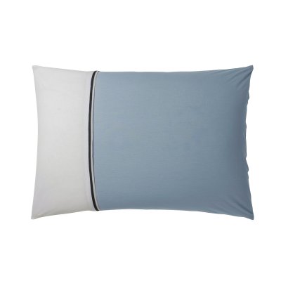 ORIGIN Taie D'oreiller Imprim&eacute;e En Coton, Duo - 50 X 70 Cm - Turquoise