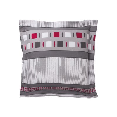 ORIGIN Taie D'oreiller Imprim&eacute;e En Lyocell, Corentin - 63 X 63 Cm - Gris