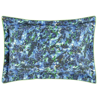 DESIGNERS GUILD Taie d'oreiller imprim&eacute;e en percale de coton, Delahaye