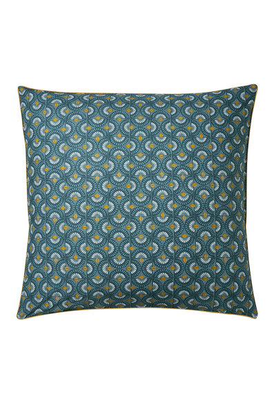 ESSIX Taie D'oreiller Imprim&eacute;e En Percale De Coton, Eclipse Bleu &Eacute;meraude