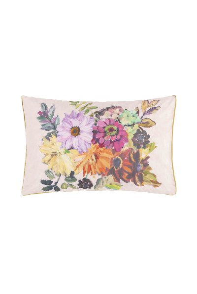 DESIGNERS GUILD Taie d'oreiller imprim&eacute;e en percale de coton multicolore 50x75