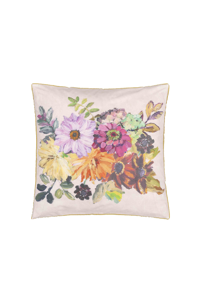DESIGNERS GUILD Taie d'oreiller imprim&eacute;e en percale de coton multicolore 65x65