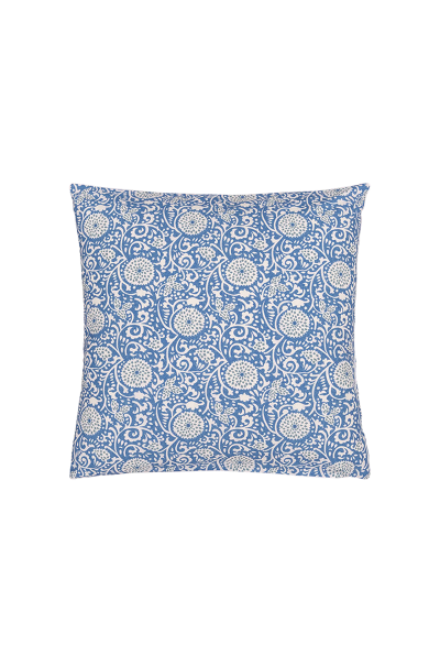 DESIGNERS GUILD Taie d'oreiller imprim&eacute;e en percale de coton SHAQUI PORCELAIN Bleu Porcelain