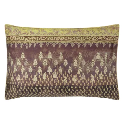 DESIGNERS GUILD Taie d'oreiller imprim&eacute;e en satin de coton beige 50x75