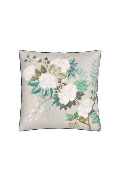 DESIGNERS GUILD Taie d'oreiller imprim&eacute;e en satin de coton, Fleur Orientale