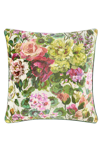 DESIGNERS GUILD Taie d'oreiller imprim&eacute;e en satin de coton, Grandiflora