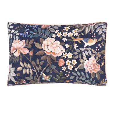 DESIGNERS GUILD Taie d'oreiller imprim&eacute;e en satin de coton, Porcelain de Chine