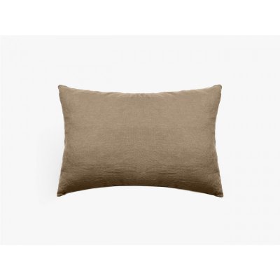 AC DECO Taie d'oreiller lin lav&eacute; Salom&eacute; CAMIF CAMIF 50 x 70 cm Camel