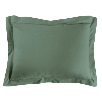 PARIS PRIX Taie d'Oreiller ""Lina"" 50x70cm Vert C&egrave;dre