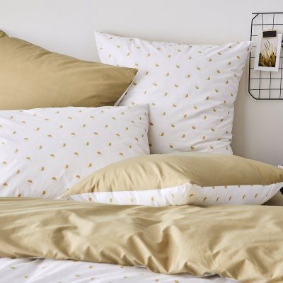 TRADILINGE Taie d'oreiller percale Alex Moka -65 x 65 cm-