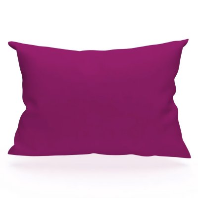 SOLEIL D OCRE Taie d'oreiller rectangle US 50x75 cm en coton uni 57 Fils cassis