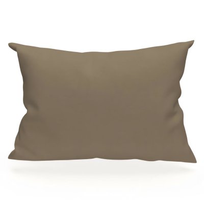 SOLEIL D OCRE Taie d'oreiller rectangle US 50x75 cm en coton uni 57 Fils taupe