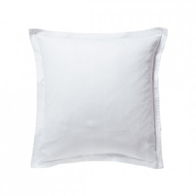 BECQUET Taie d'oreiller r&eacute;versible blanc en satin de coton