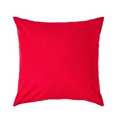 HOMESCAPES Taie d'oreiller Rouge 100% coton Egyptien 200 fils 80 x 80 cm