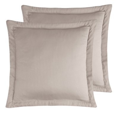 SENSEI MAISON Taie d'oreiller Satin de Coton 120 fils/cm&sup2; RAYEE VERSAILLES Taupe 65x65